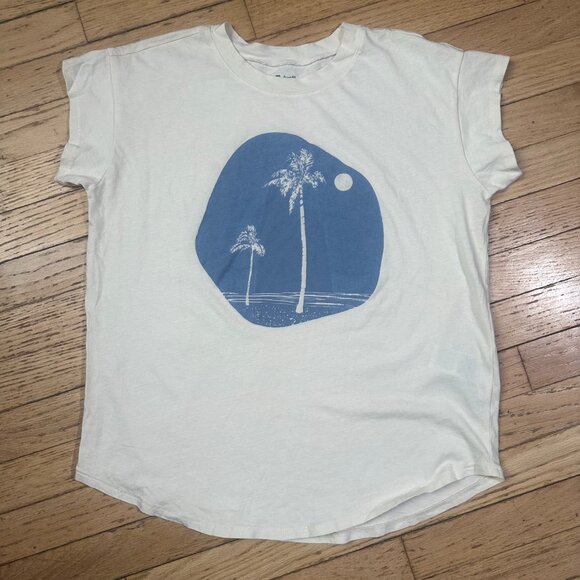 Oversized Madewell x Walker Noble Studios Graphic Short Sleeve Shirt Size XS - Picture 2 of 6